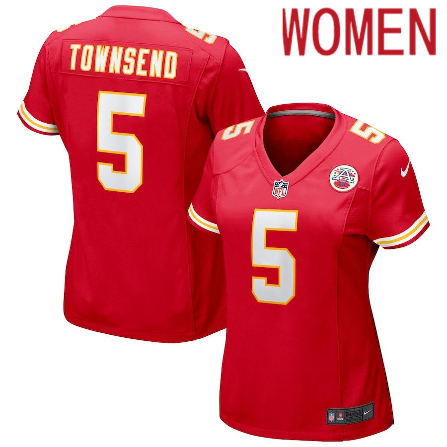 Women Kansas City Chiefs #5 Tommy Townsend Nike Red Game NFL Jersey->women nfl jersey->Women Jersey